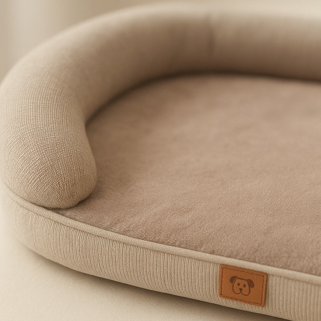 Dog Beds for Medium Large Dogs,Sofa Dog Bed with Pillow,Soft Pet Bed for Support Bolster,Wintert Pet Bed & Non-Slip Bottom - premium product photo