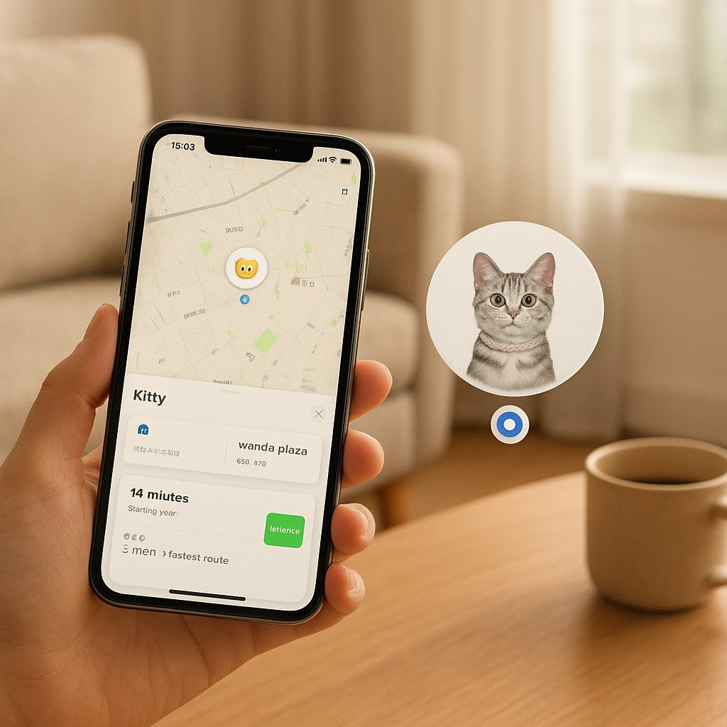 PrimeFind Apple Find My Bluetooth Pet GPS Tracker & Anti-Lost Collar Tag - premium product photo