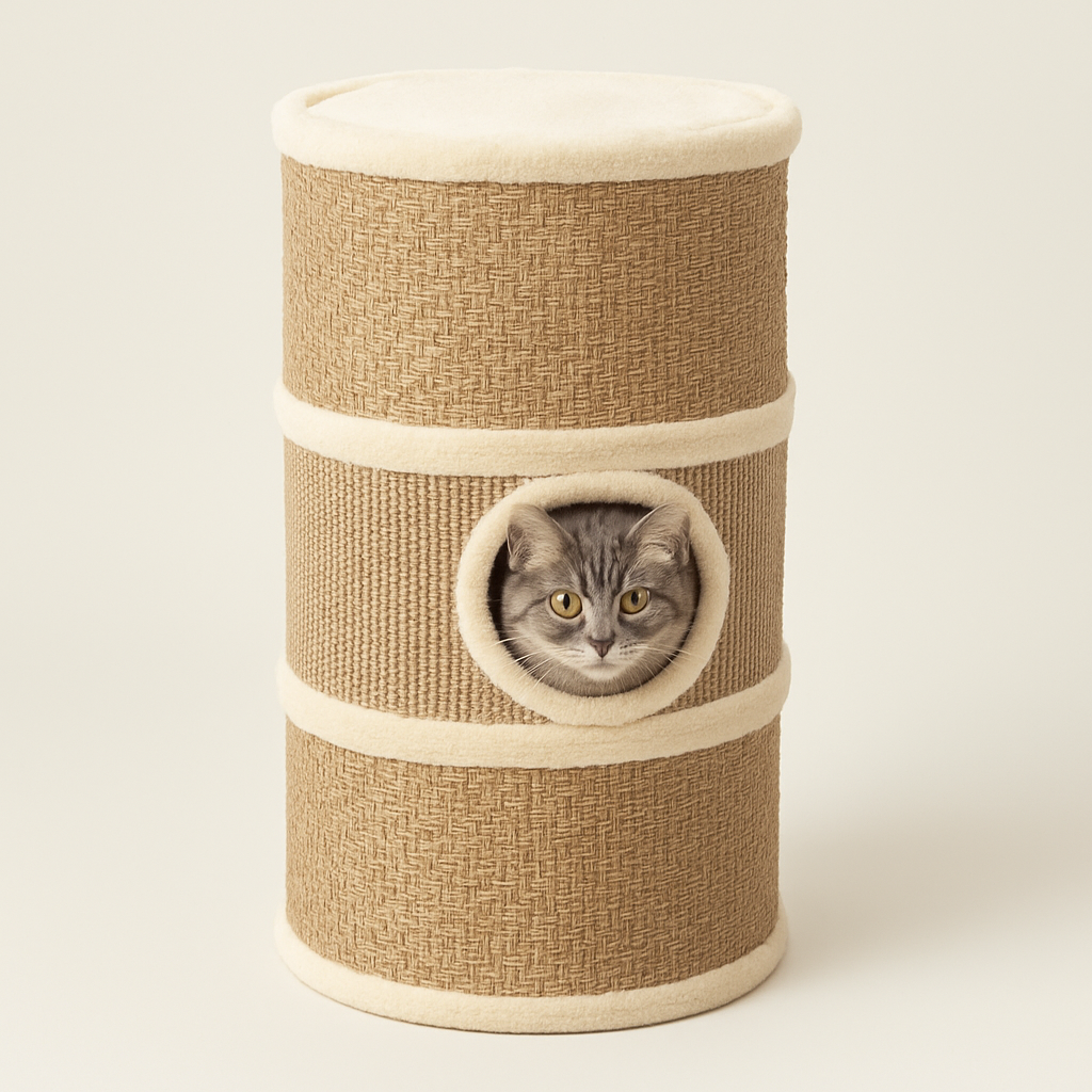 MyPrimePaws 3-Story Small Cat Condo & Scratcher Tower - premium product photo
