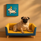 MyPrimePaws Luxury Small Dog Sofa Bed – Elevated & Washable Pet Couch - premium product photo