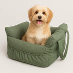 PrimePaws Plush Dog Car Seat & Secure Travel Bed - premium product photo