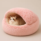 MyPrimePaws Cozy 2-in-1 Self-Warming Covered Cat Bed & Small Dog Cave - premium product photo