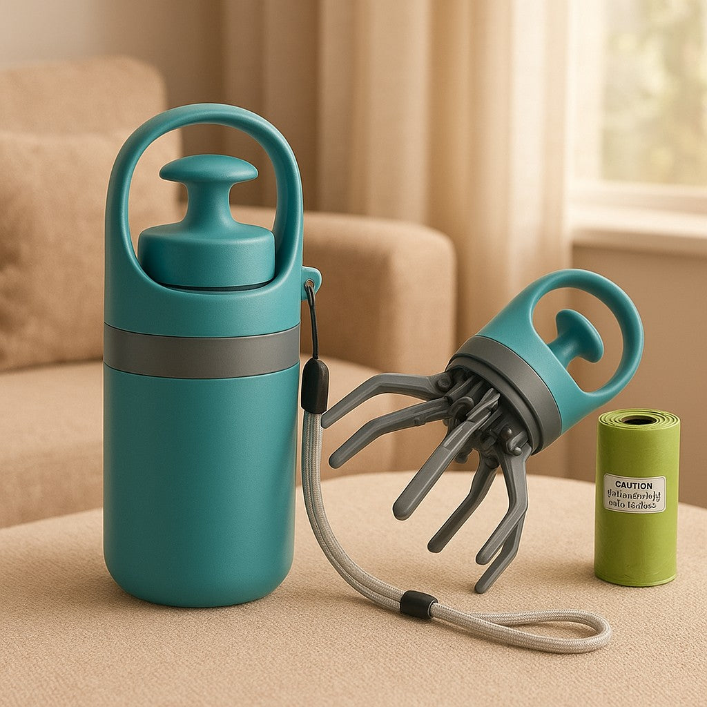 MyPrimePaws Portable Dog Pooper Scooper with Built-in Bag Dispenser - premium product photo