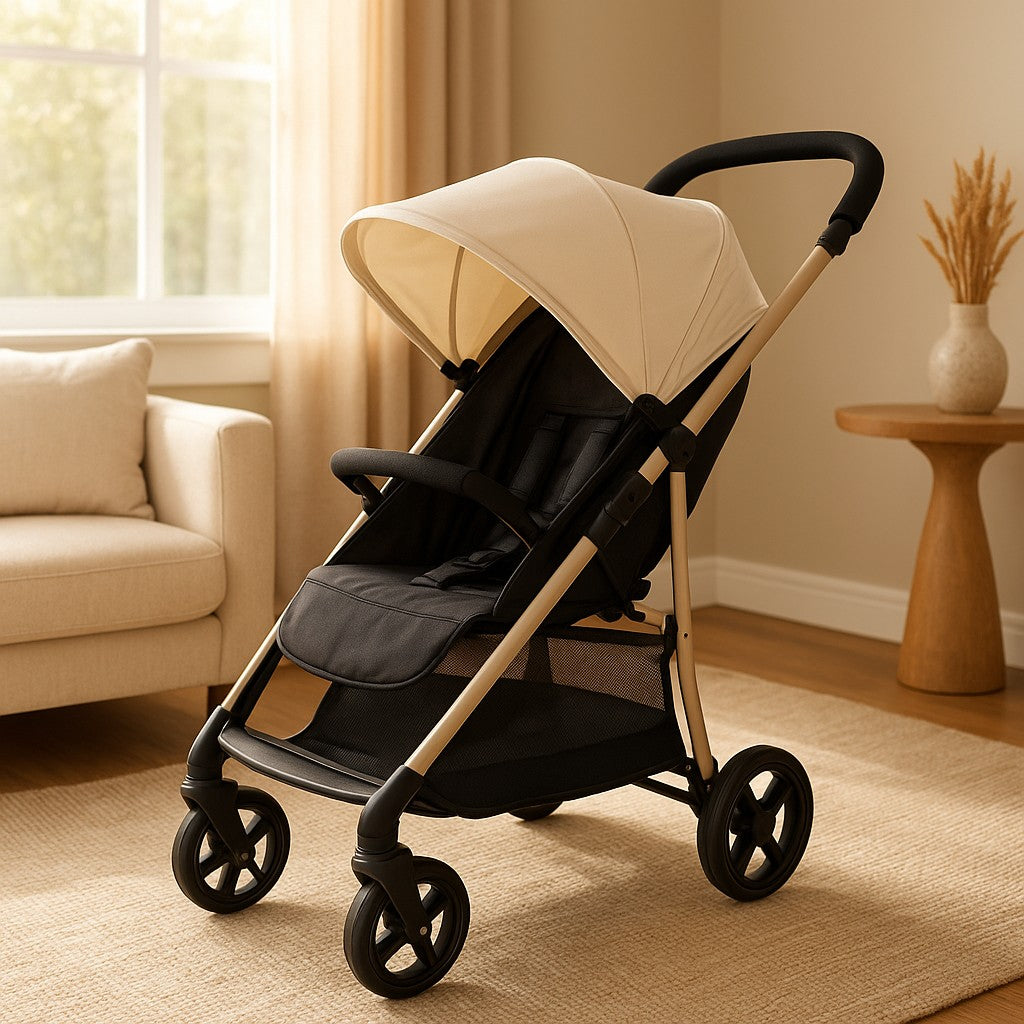 PawHut Khaki Pet Stroller for Small Dogs & Miniature Breeds - All-Weather Comfort & Safety | MyPrimePaws - premium product photo