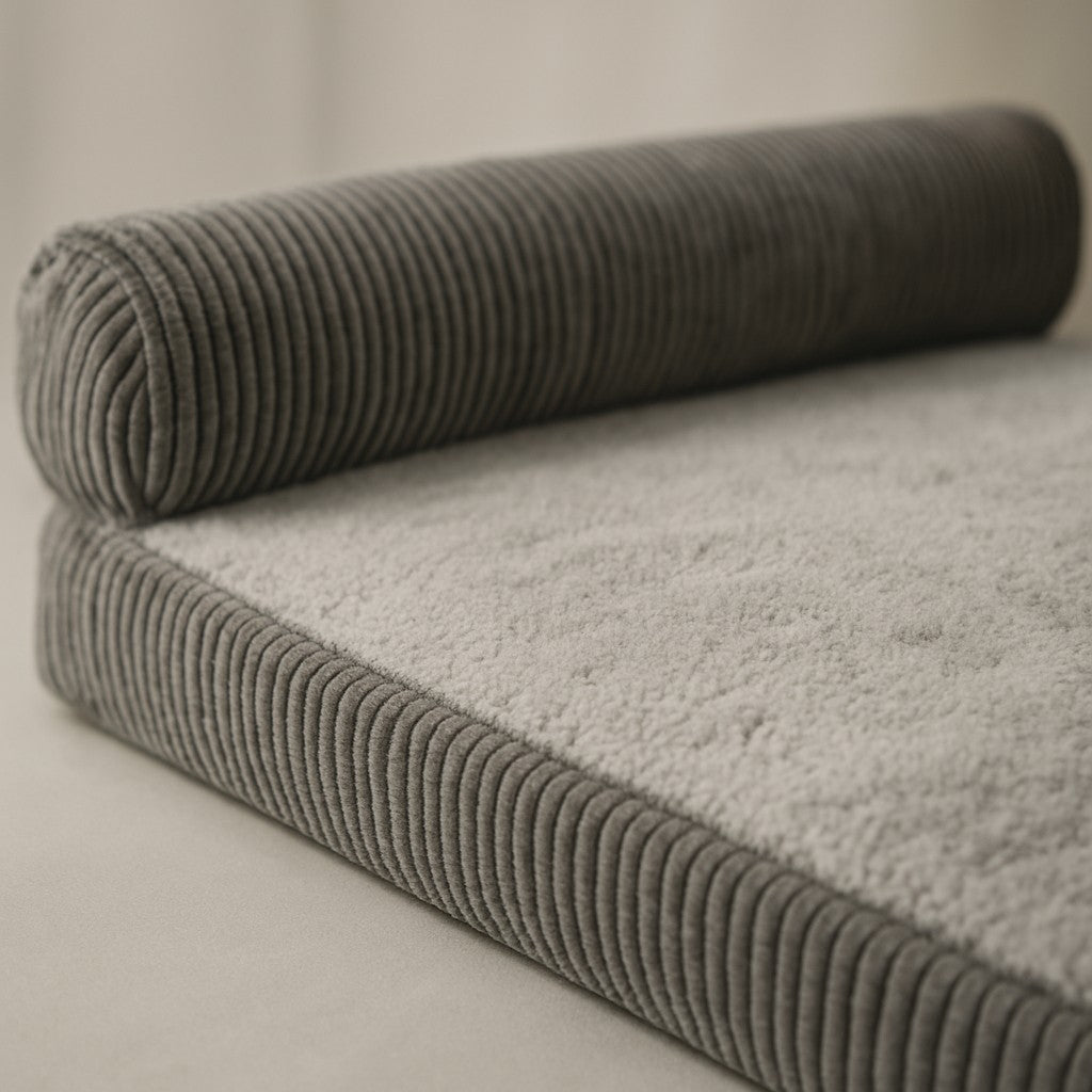 MyPrimePaws Luxury Corduroy Pet Sofa Bed | Calming & Orthopedic Support - premium product photo