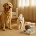 MyPrimePaws™ Automatic Gravity Pet Feeder and Waterer Station - premium product photo
