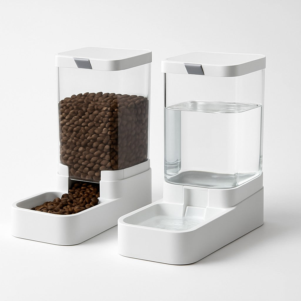 MyPrimePaws™ Automatic Gravity Pet Feeder and Waterer Station - premium product photo