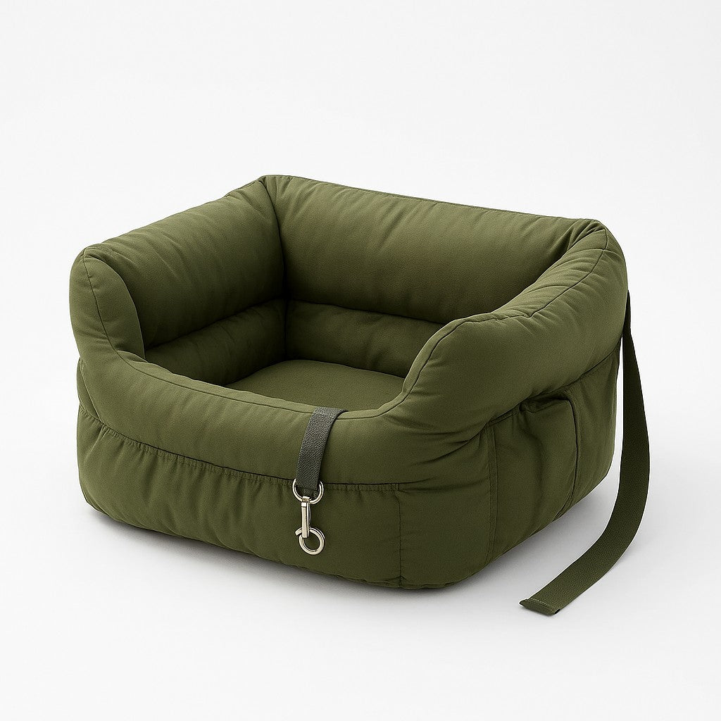 PrimePaws Plush Dog Car Seat & Secure Travel Bed - premium product photo