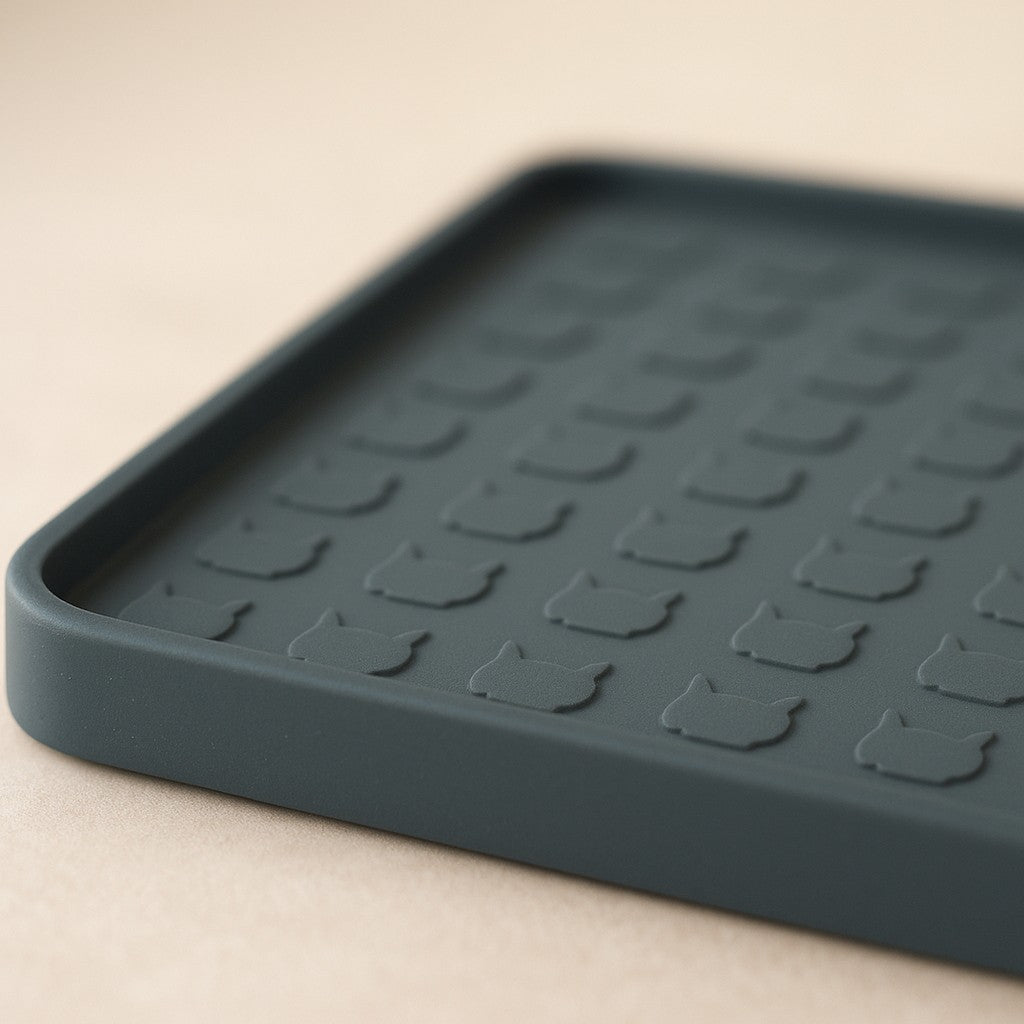 MyPrimePaws Premium Easy-Clean Waterproof Silicone Pet Feeding Mat for Dogs & Cats - premium product photo