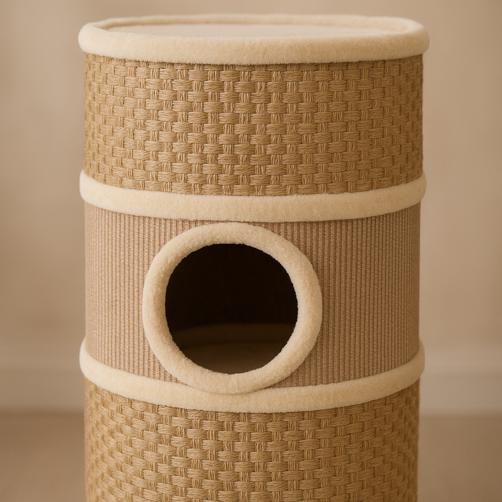 MyPrimePaws 3-Story Small Cat Condo & Scratcher Tower - premium product photo