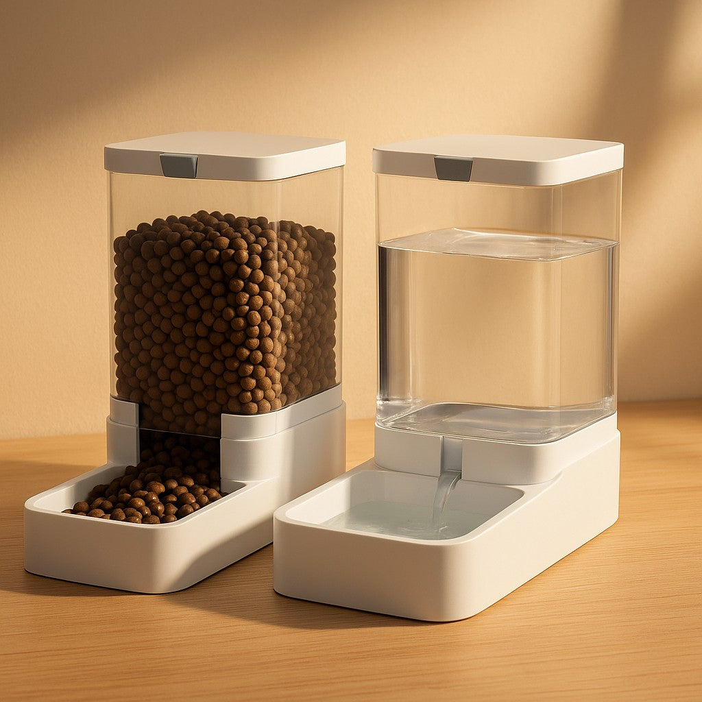 MyPrimePaws™ Automatic Gravity Pet Feeder and Waterer Station - premium product photo