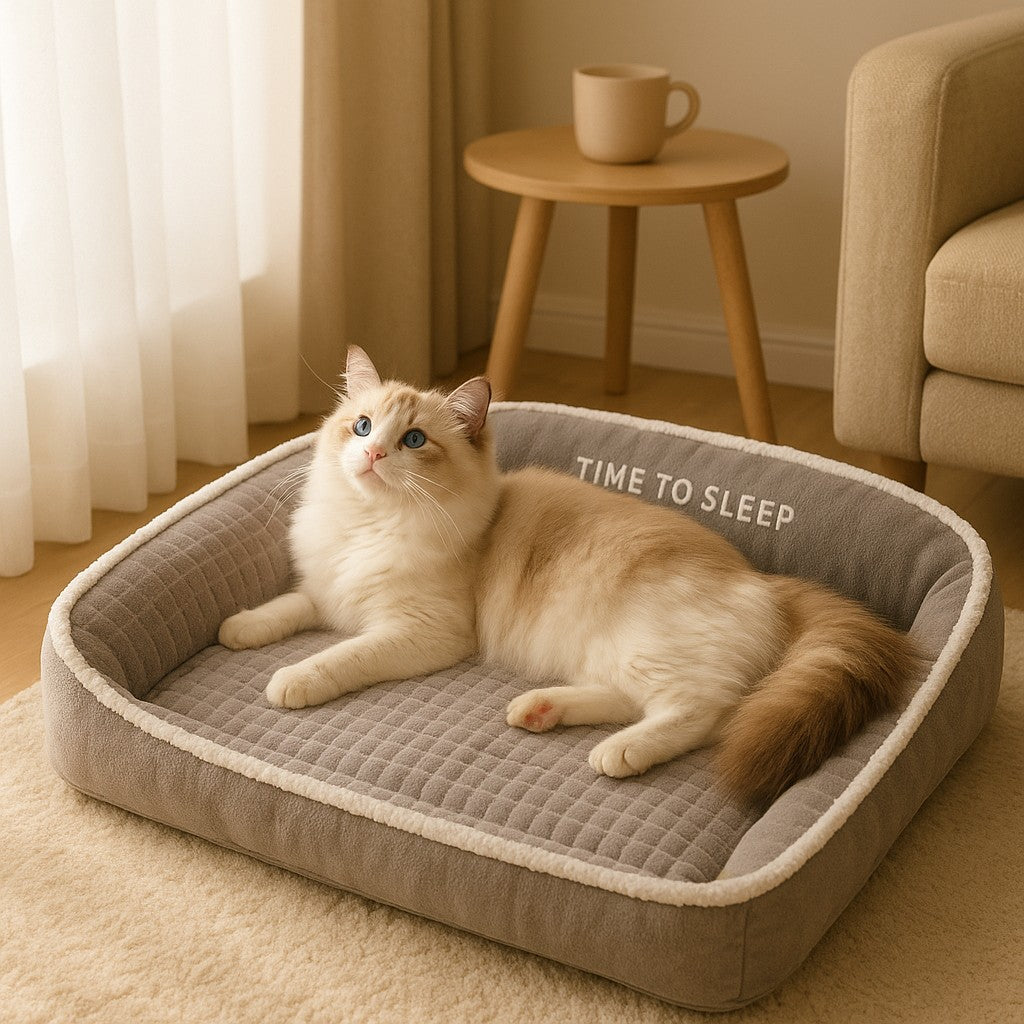The Ultimate Orthopedic Corduroy Warm Dog Sofa Bed & Winter Pet Mat - premium product photo