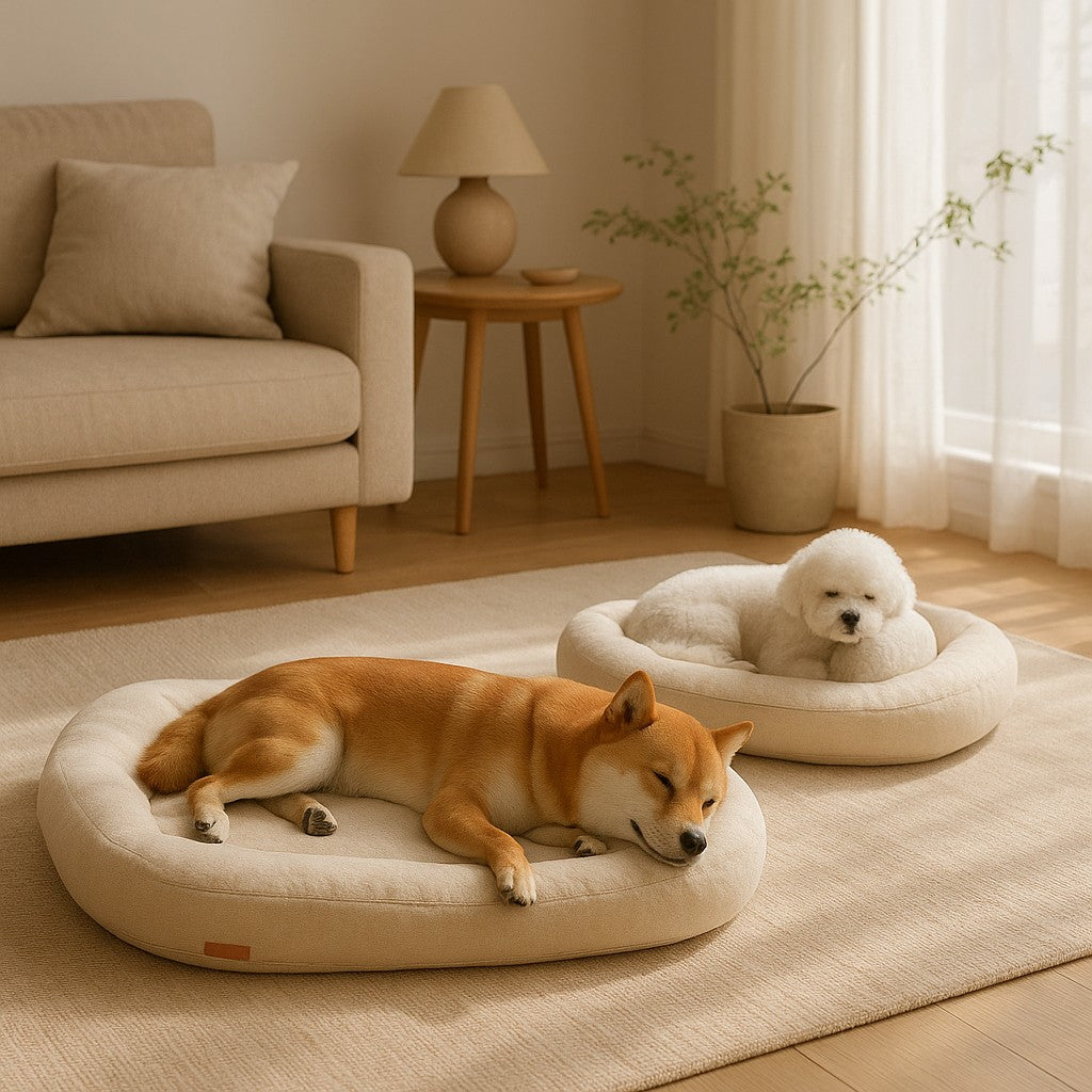 Dog Beds for Medium Large Dogs,Sofa Dog Bed with Pillow,Soft Pet Bed for Support Bolster,Wintert Pet Bed & Non-Slip Bottom - premium product photo