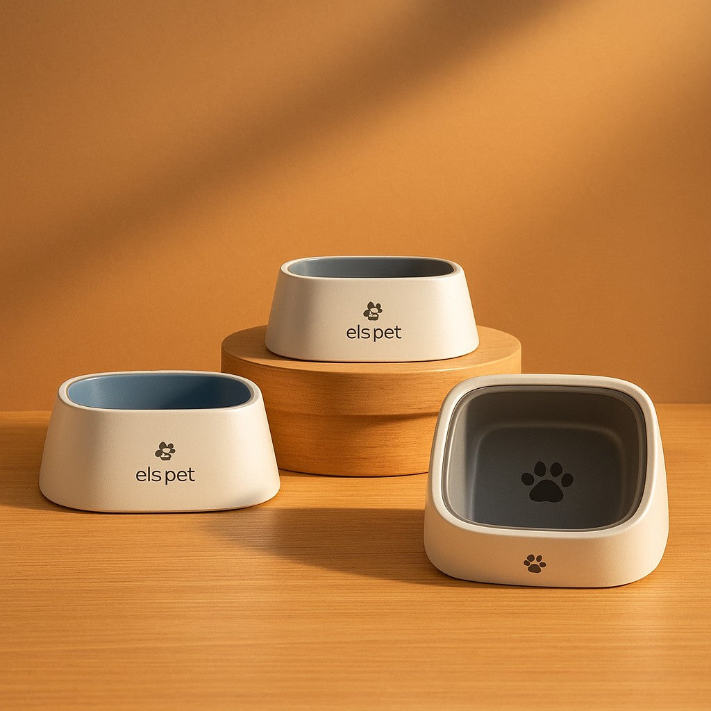 Prime Paws No-Spill Slow Water Feeder Bowl for Dogs and Cats - premium product photo
