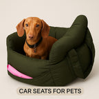 Prime Paws SafeRide Dog Car Seat for Small Dogs & Travel Bed - premium product photo