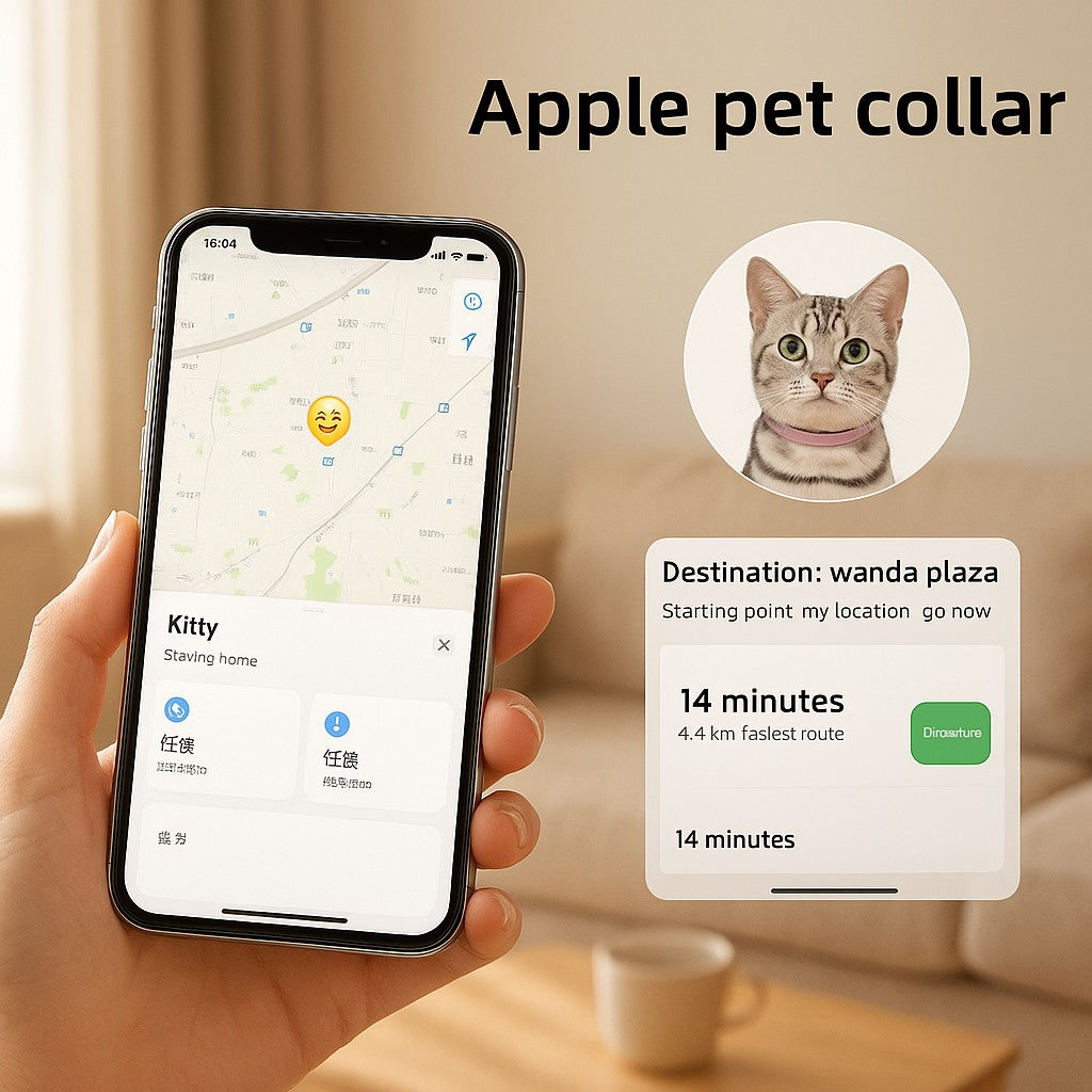PrimeFind Apple Find My Bluetooth Pet GPS Tracker & Anti-Lost Collar Tag - premium product photo