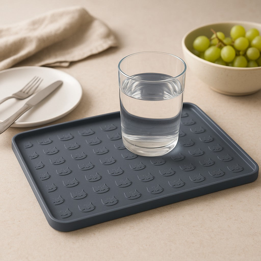 MyPrimePaws Premium Easy-Clean Waterproof Silicone Pet Feeding Mat for Dogs & Cats - premium product photo