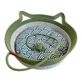 Hand-Woven Rattan Cat Bed & Indoor Sleeping House | MyPrimePaws - Green