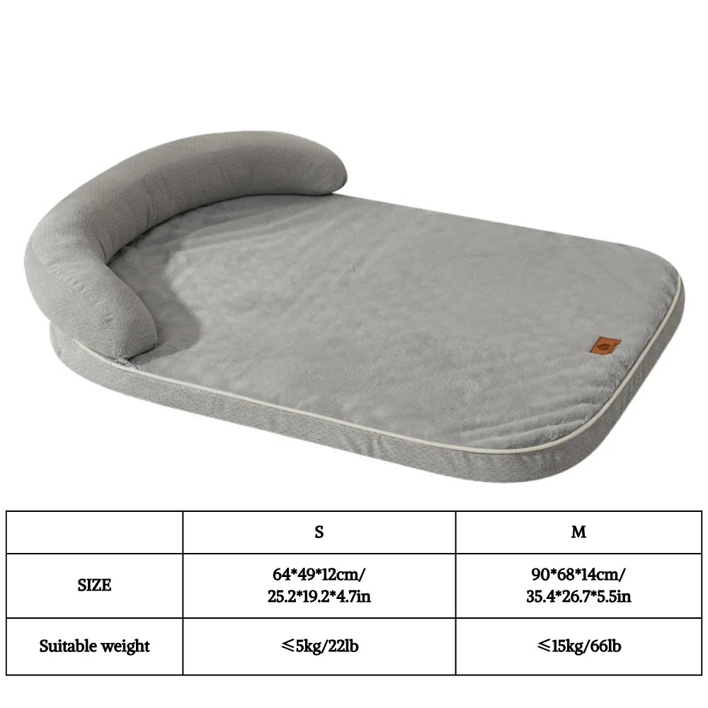 Prime Paws Orthopedic Sofa Dog Bed with Supportive Bolster & Non-Slip Base