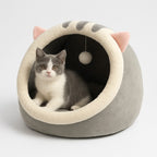MyPrimePaws Cozy Cloud Cave Cat Bed & Semi-Closed Sleeping Mat - premium product photo