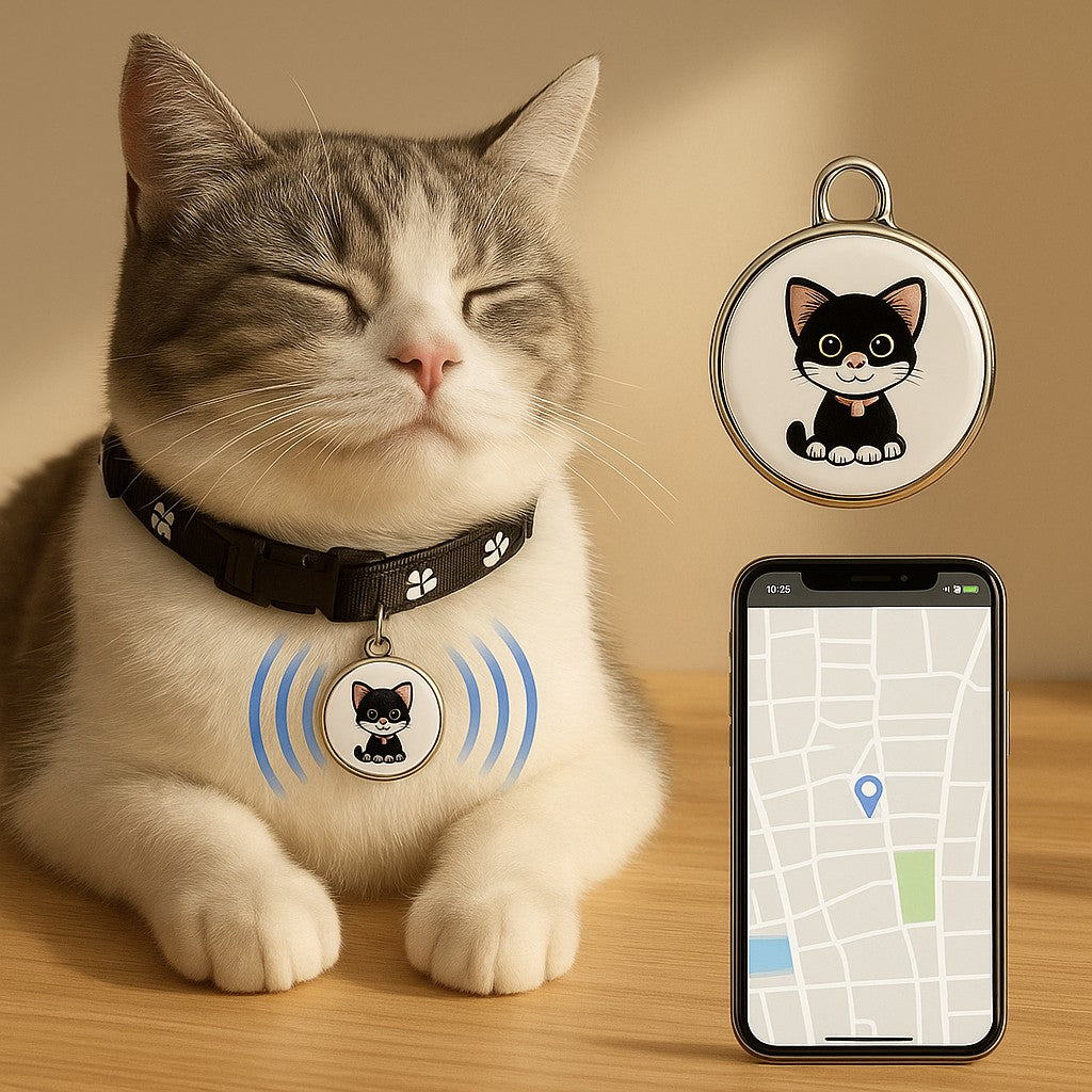 Prime Paws Smart Bluetooth Pet GPS Tracker & Waterproof Collar Locator - premium product photo