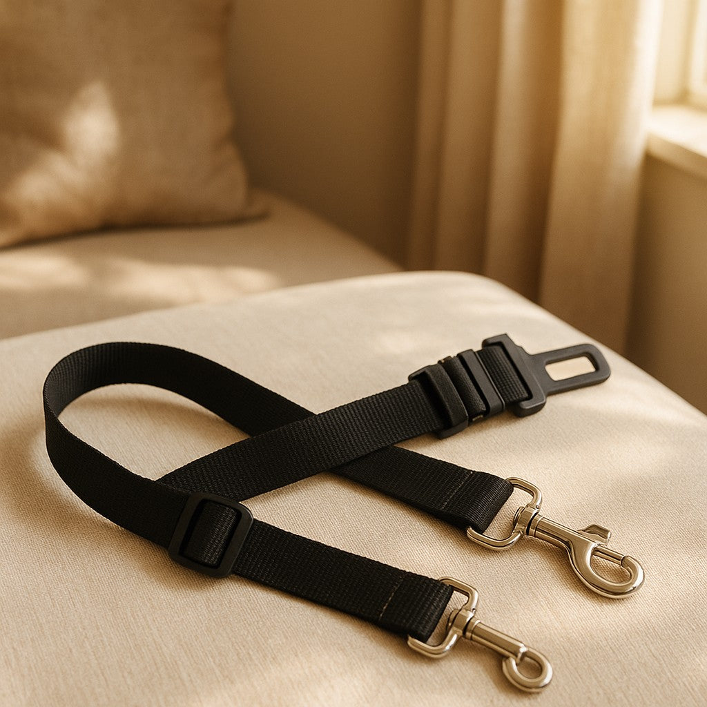 MyPrimePaws Premium Adjustable Pet Car Seat Belt (2-Pack) - Safe & Tangle-Free Dog & Cat Travel Accessory - premium product photo