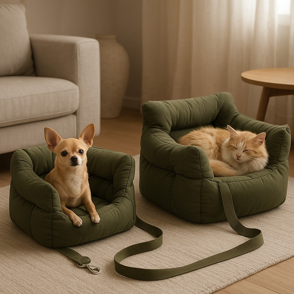 Prime Paws SafeRide Dog Car Seat for Small Dogs & Travel Bed - premium product photo