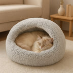 MyPrimePaws Cozy 2-in-1 Self-Warming Covered Cat Bed & Small Dog Cave - premium product photo