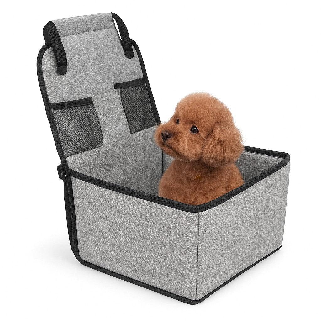 Prime Paws Deluxe Dog Car Seat & Pet Booster Seat with Storage Pockets - premium product photo