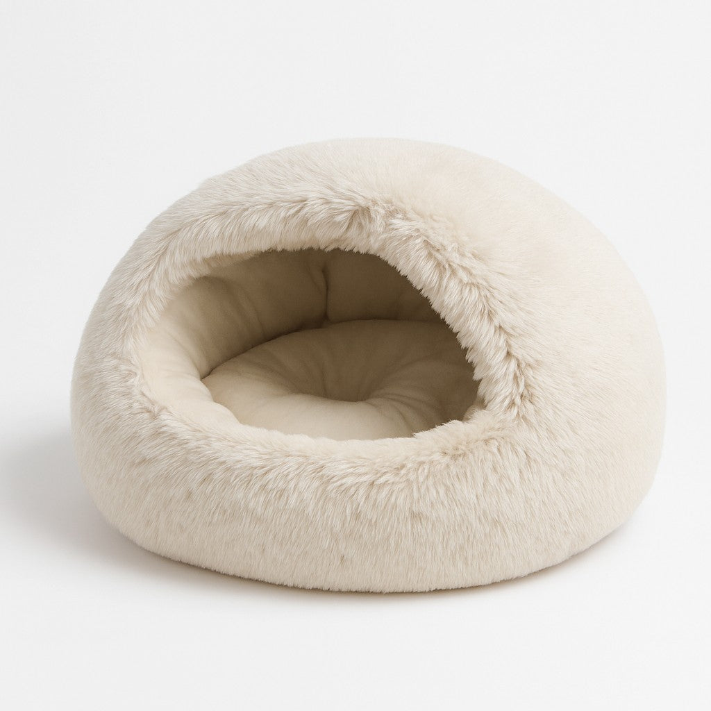 MyPrimePaws Cozy 2-in-1 Self-Warming Covered Cat Bed & Small Dog Cave - premium product photo