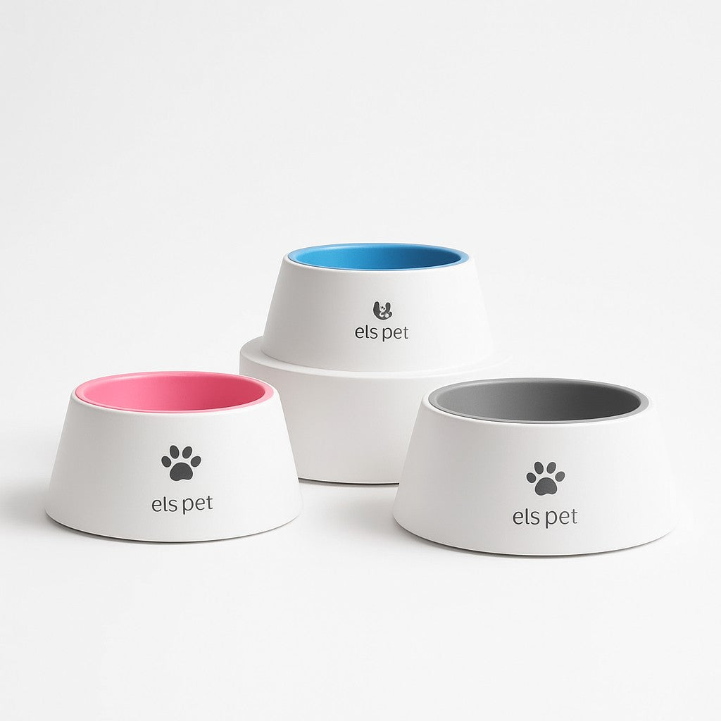 Prime Paws No-Spill Slow Water Feeder Bowl for Dogs and Cats - premium product photo