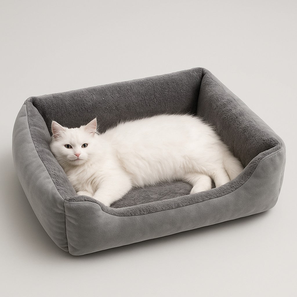 MyPrimePaws Ultra-Soft Plush Calming Cat Bed & Winter Cushion - premium product photo