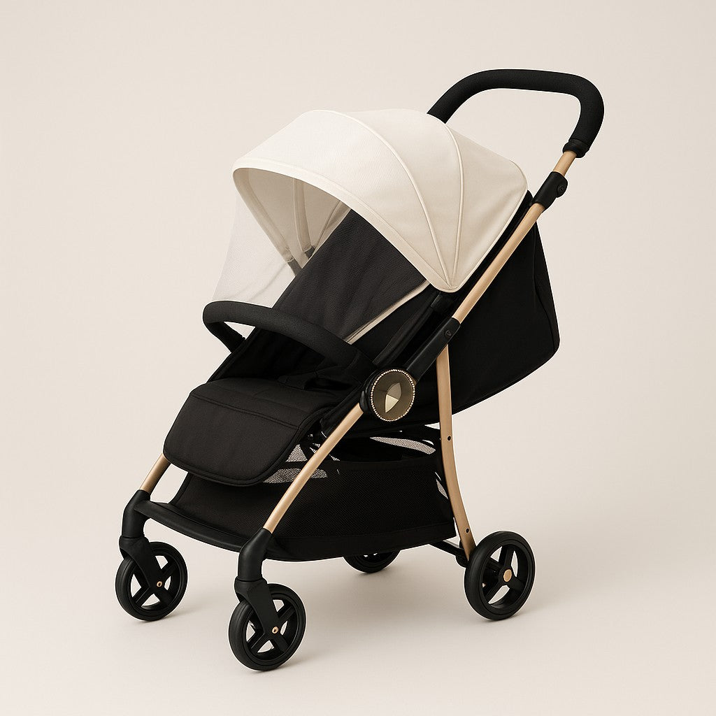 PawHut Khaki Pet Stroller for Small Dogs & Miniature Breeds - All-Weather Comfort & Safety | MyPrimePaws - premium product photo