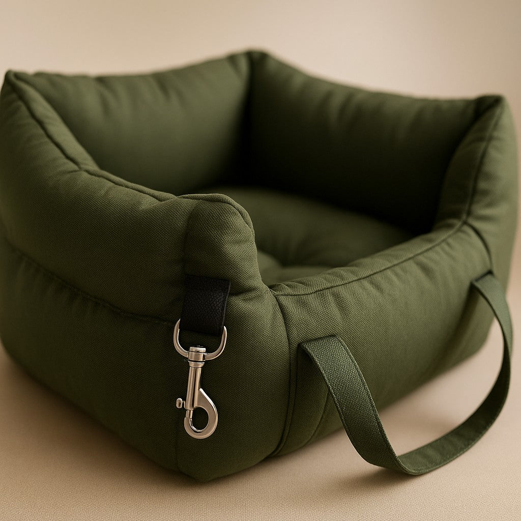 PrimePaws Plush Dog Car Seat & Secure Travel Bed - premium product photo